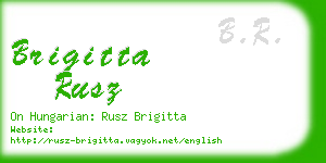 brigitta rusz business card